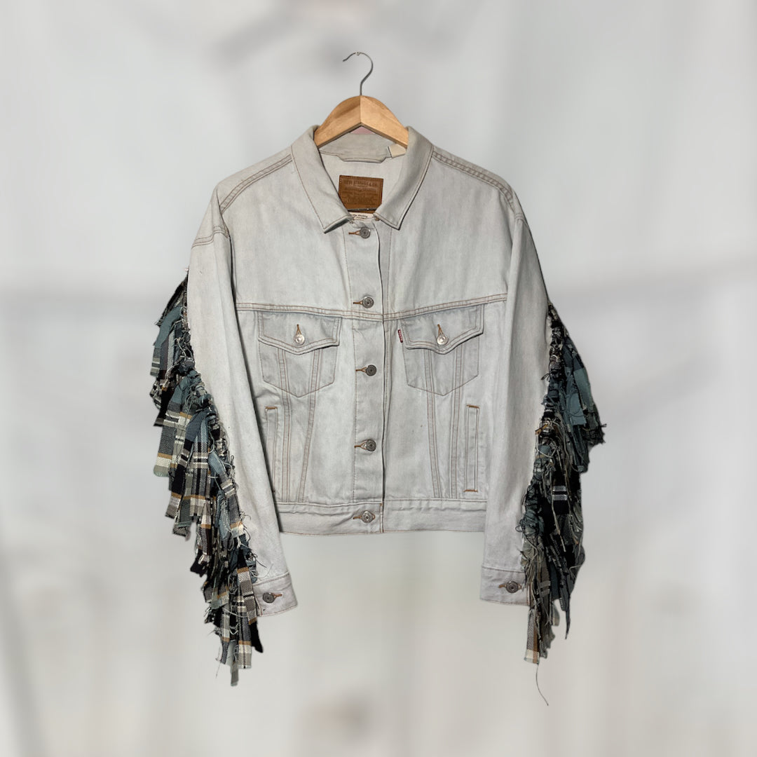 Reworked Fringe Levi's Denim Jacket